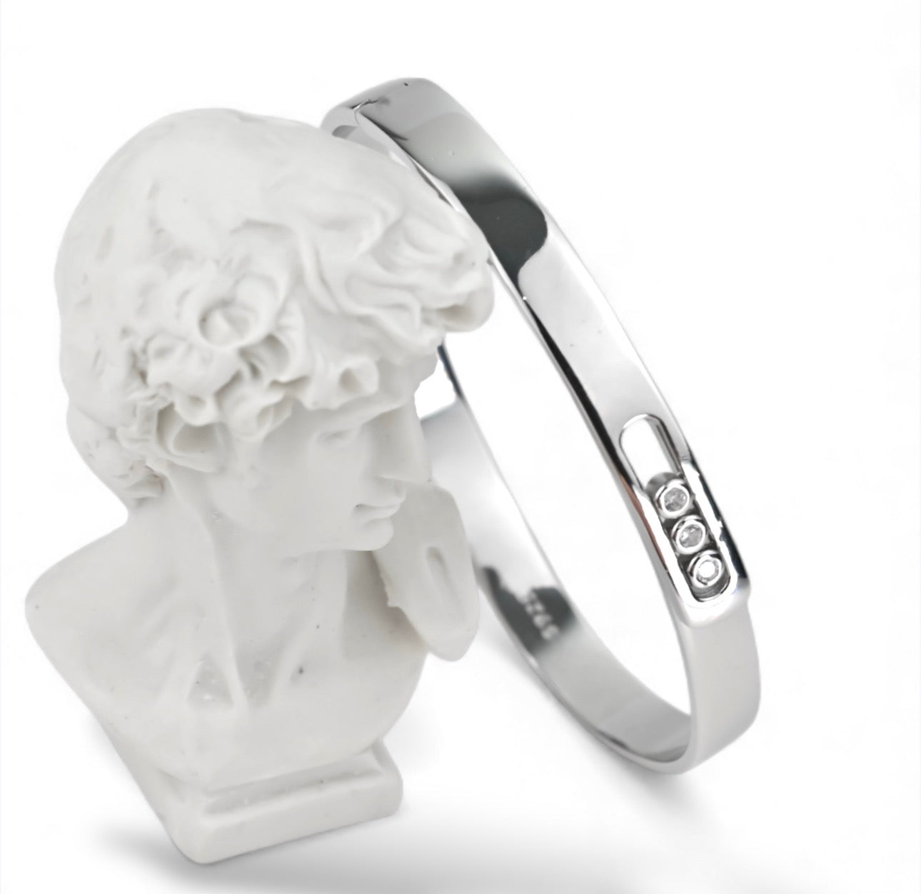 Silver Bracelet with Zirconia stones