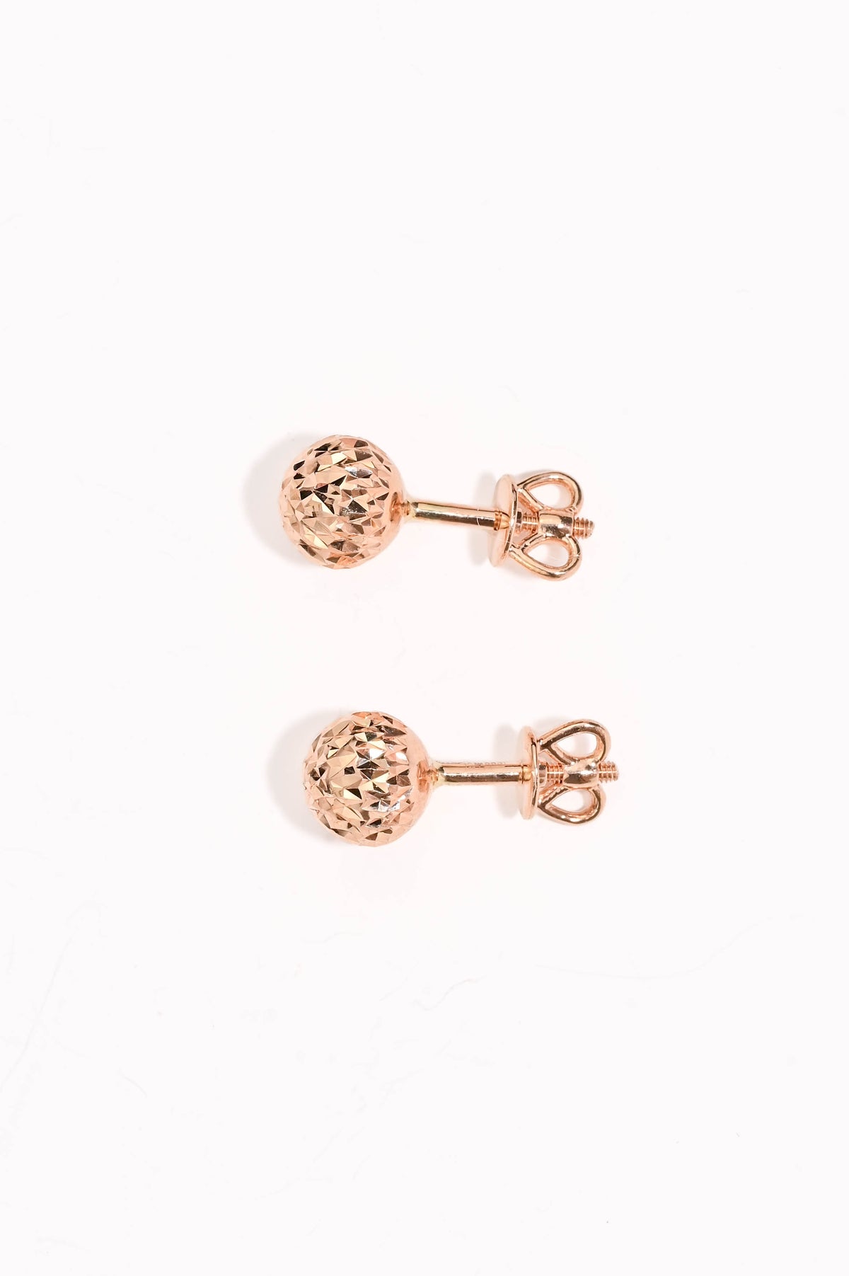 Stud Earrings Ball Rose Gold 585(14K)