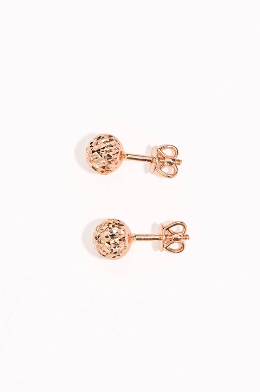 Stud Earrings Ball Rose Gold 585(14K)