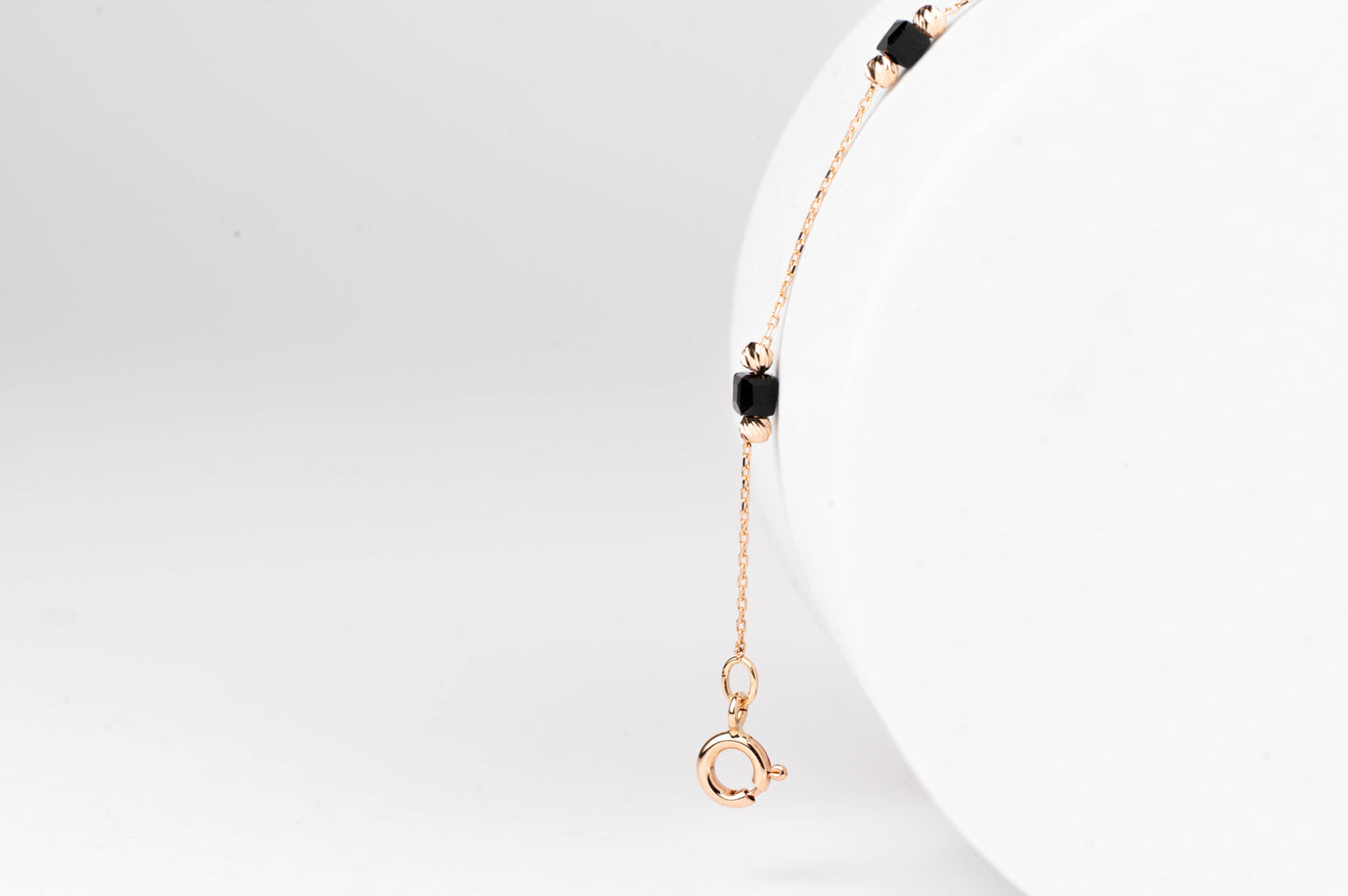 Bracelet Rose Gold 585 Black Cubes