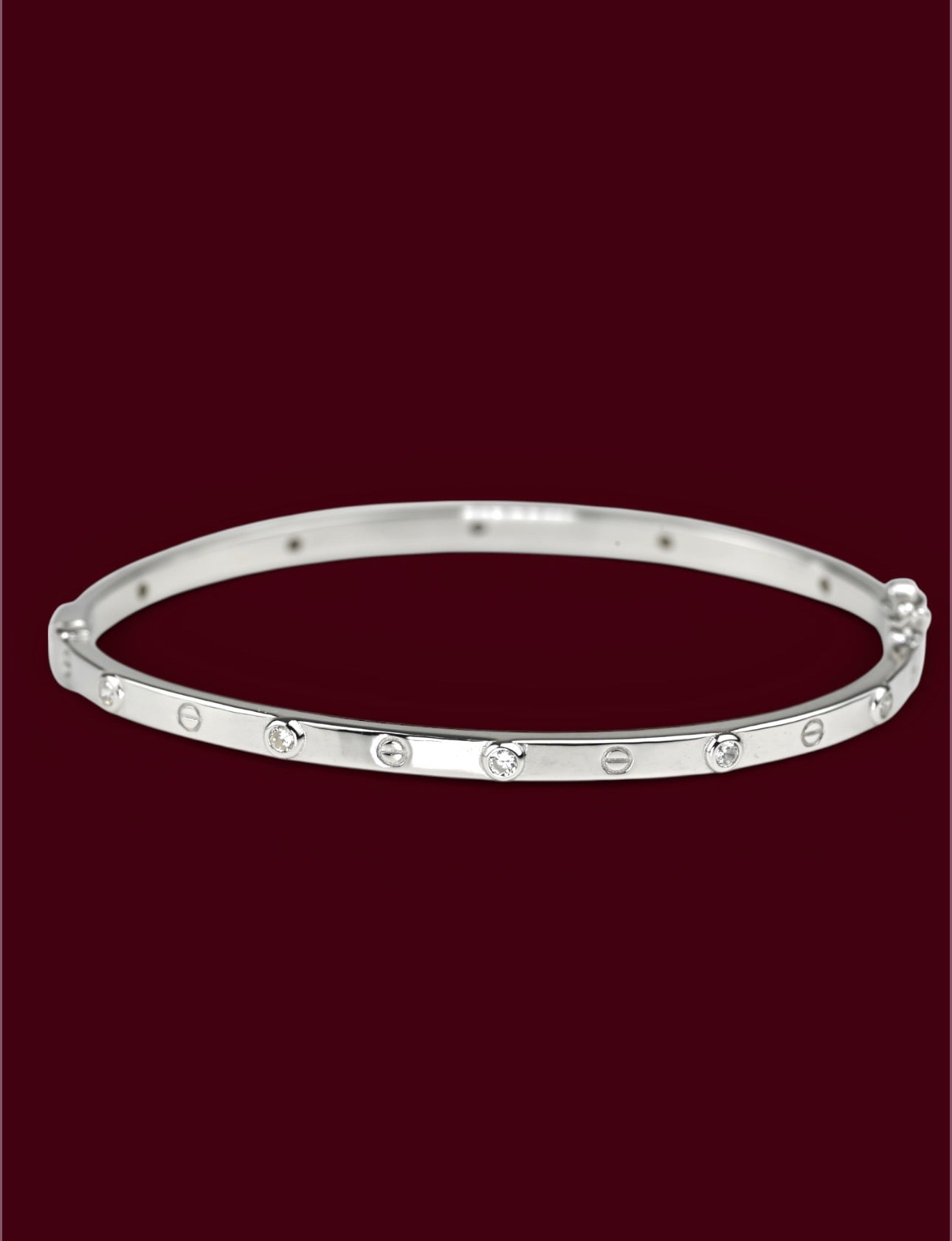 Silver Bracelet with Zirconia stones