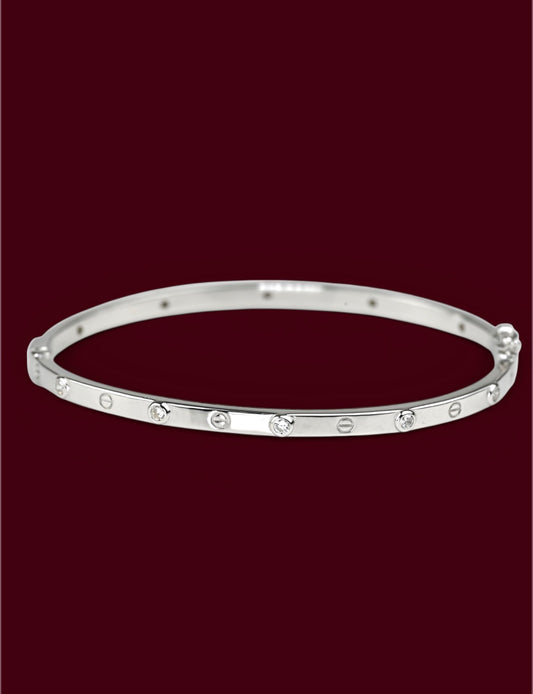 Silver Bracelet with Zirconia stones