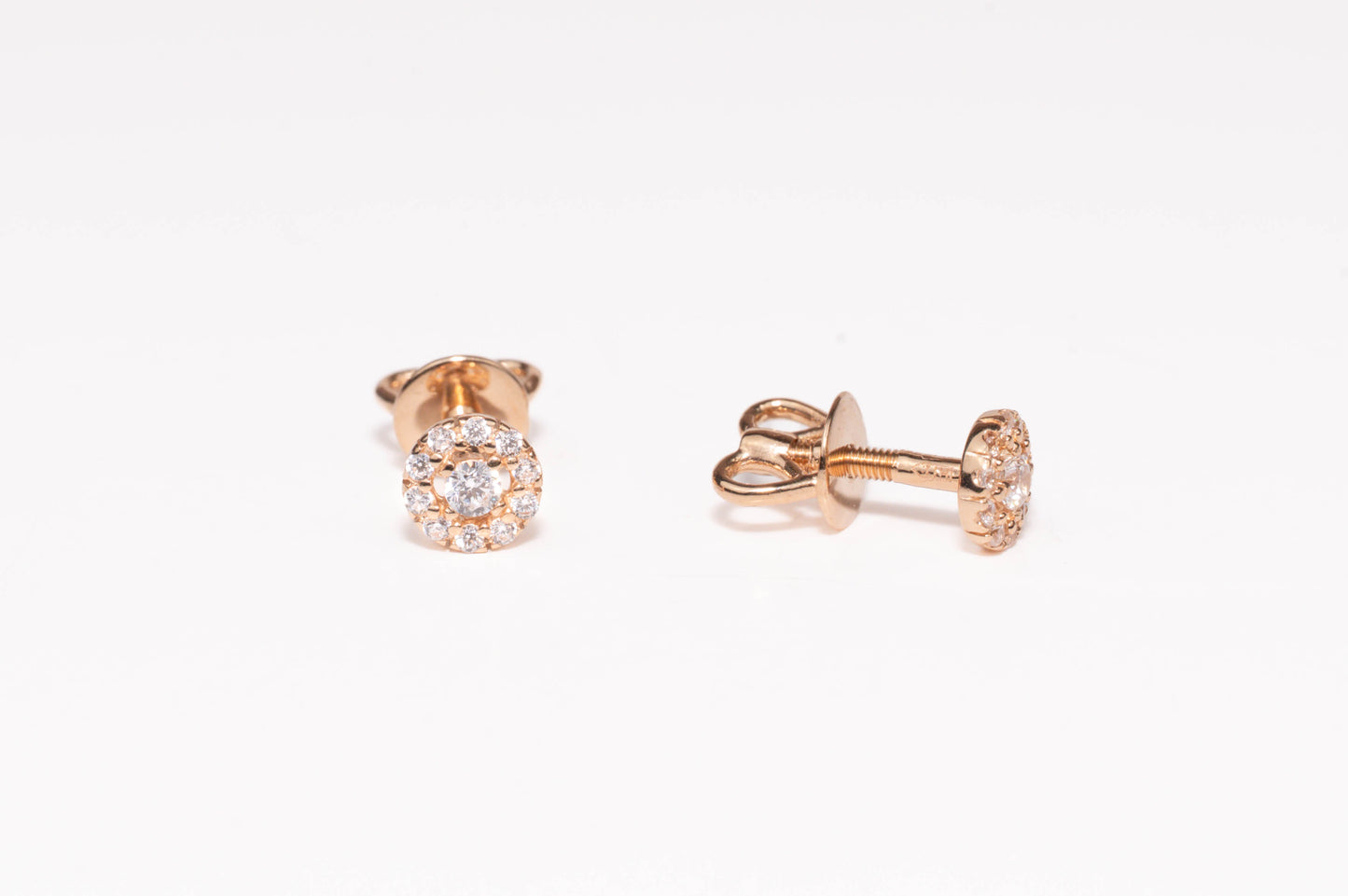 Kids Stud Earrings Rose Gold 585(14K)