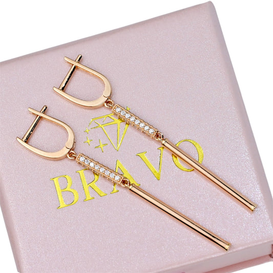 Dangle Rose Gold Earrings