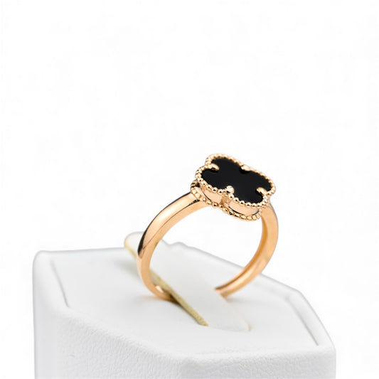 Ring Onyx Clover