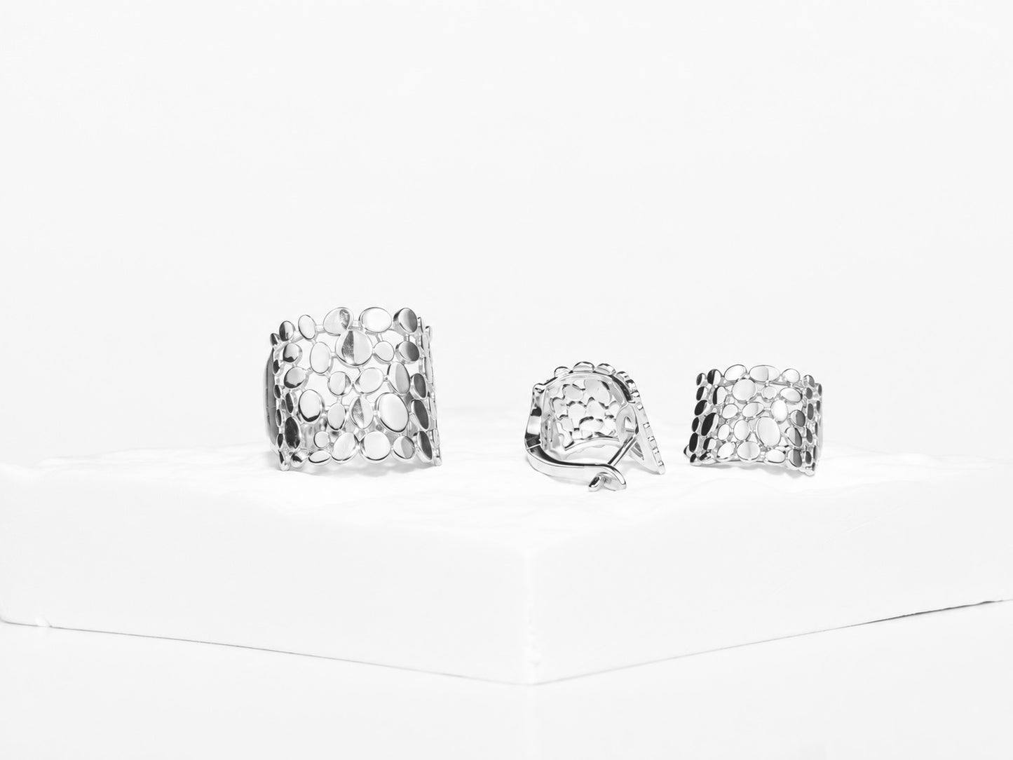 Silver Set (Earrings & Ring)