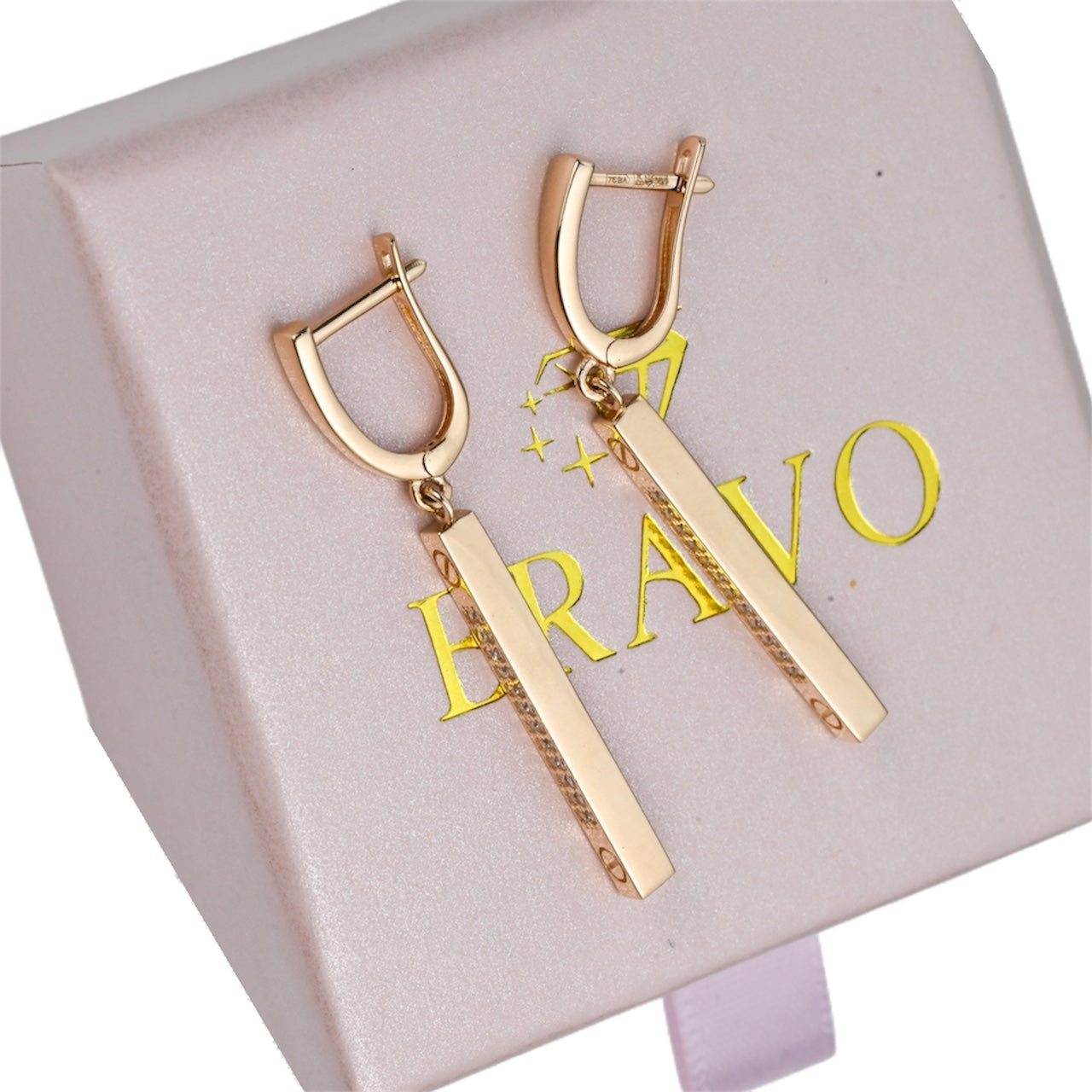 Dangle Earrings with Zirconia stones