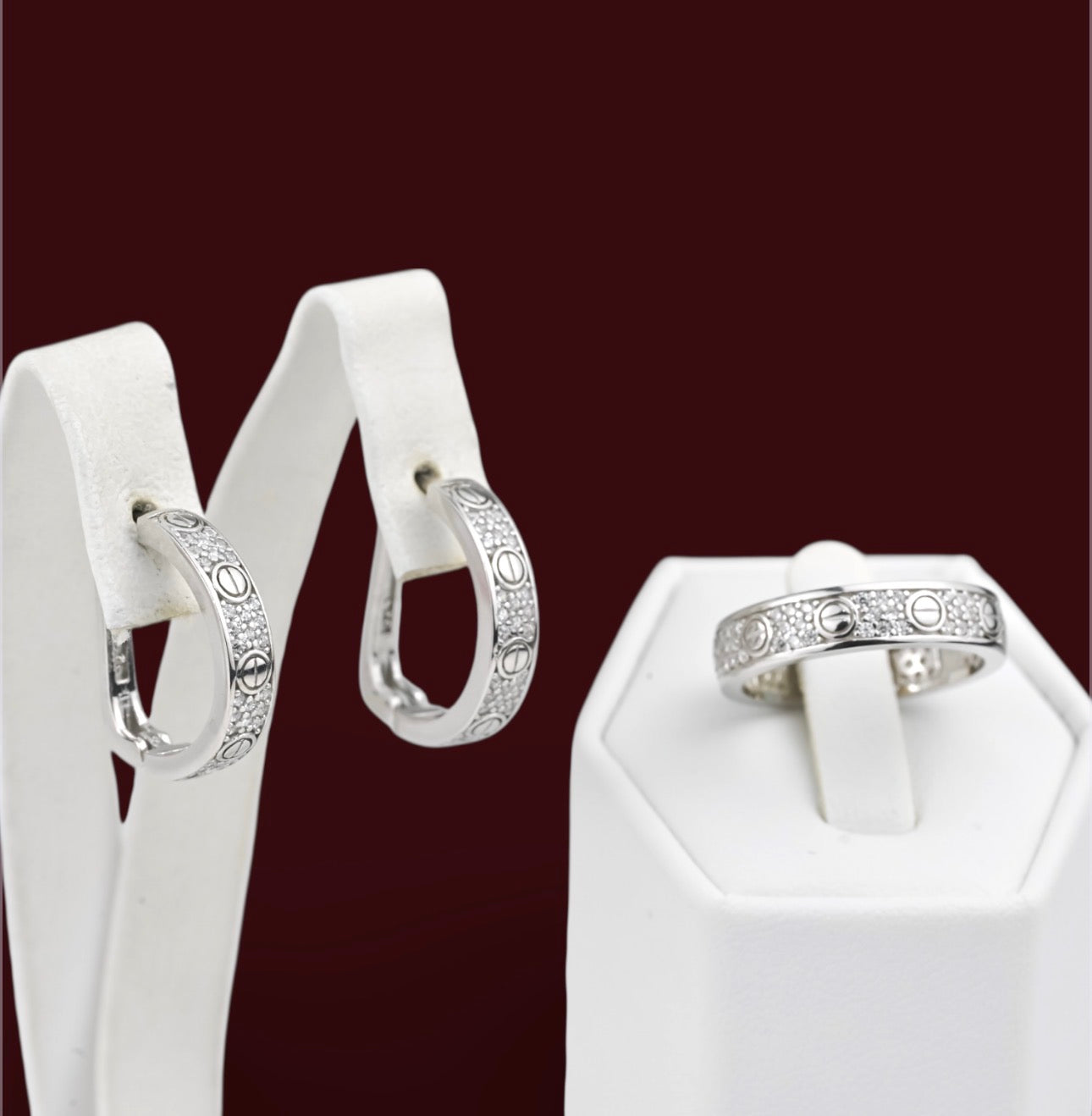 Silver Set with Zirconia stones