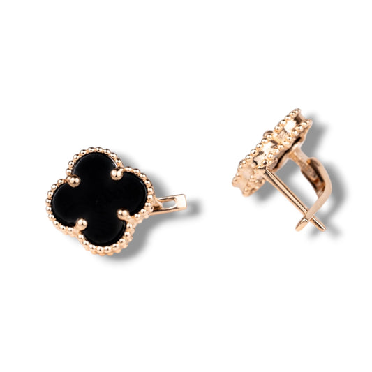 Earrings with Black Onyx