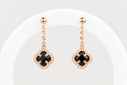 Rose Gold Studs Earrings Black Clover