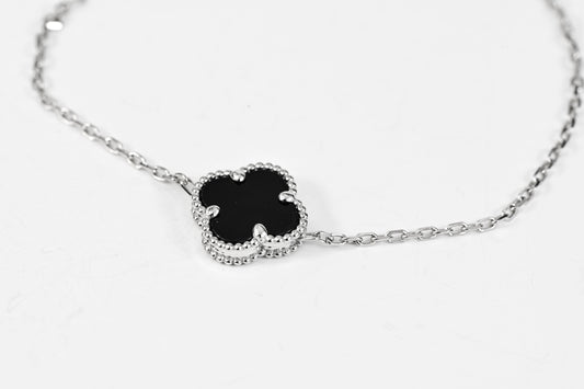 Bracelet White Gold clover