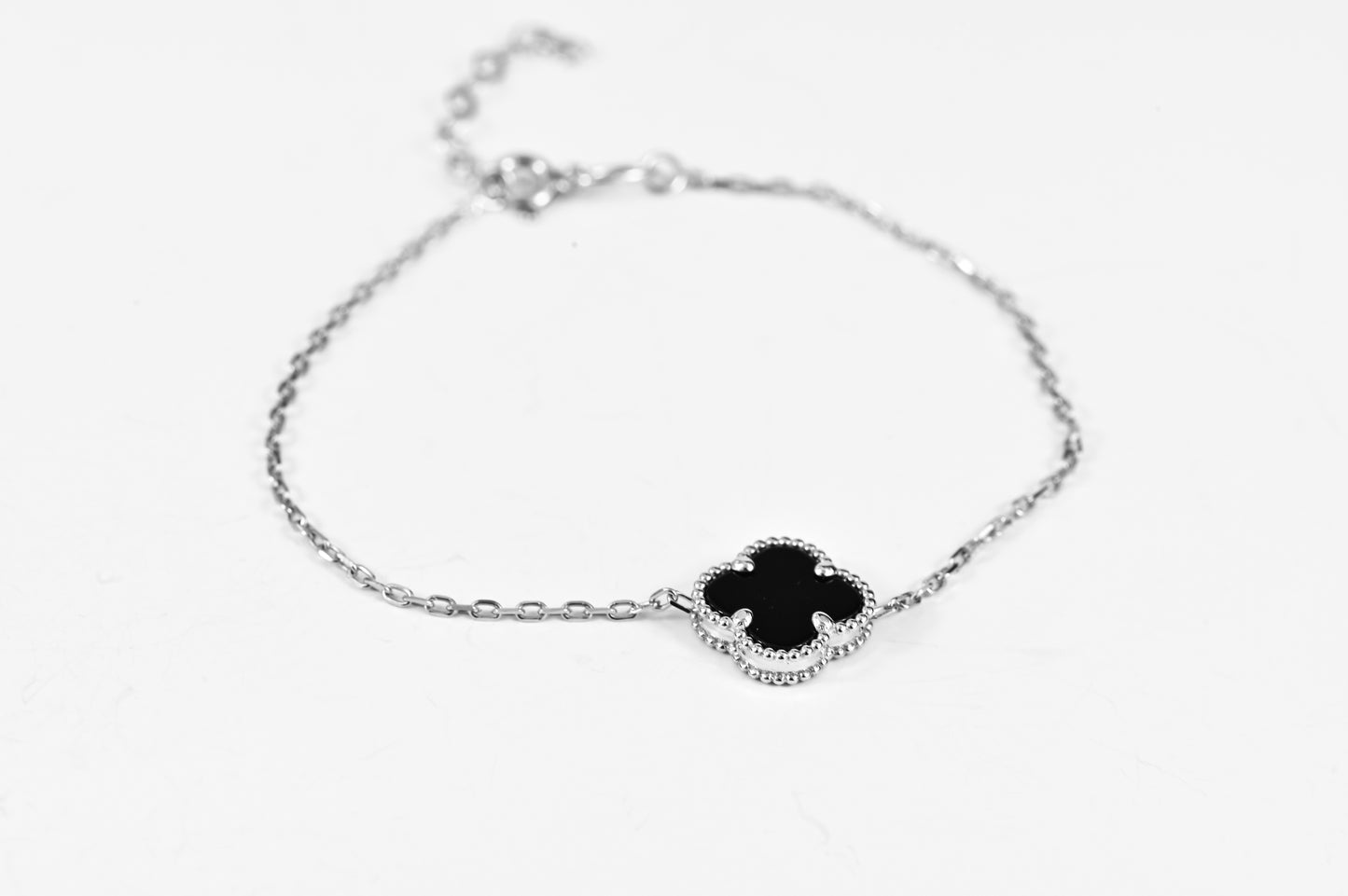 Bracelet White Gold clover