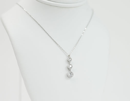 Triple Zirconia stone Necklace