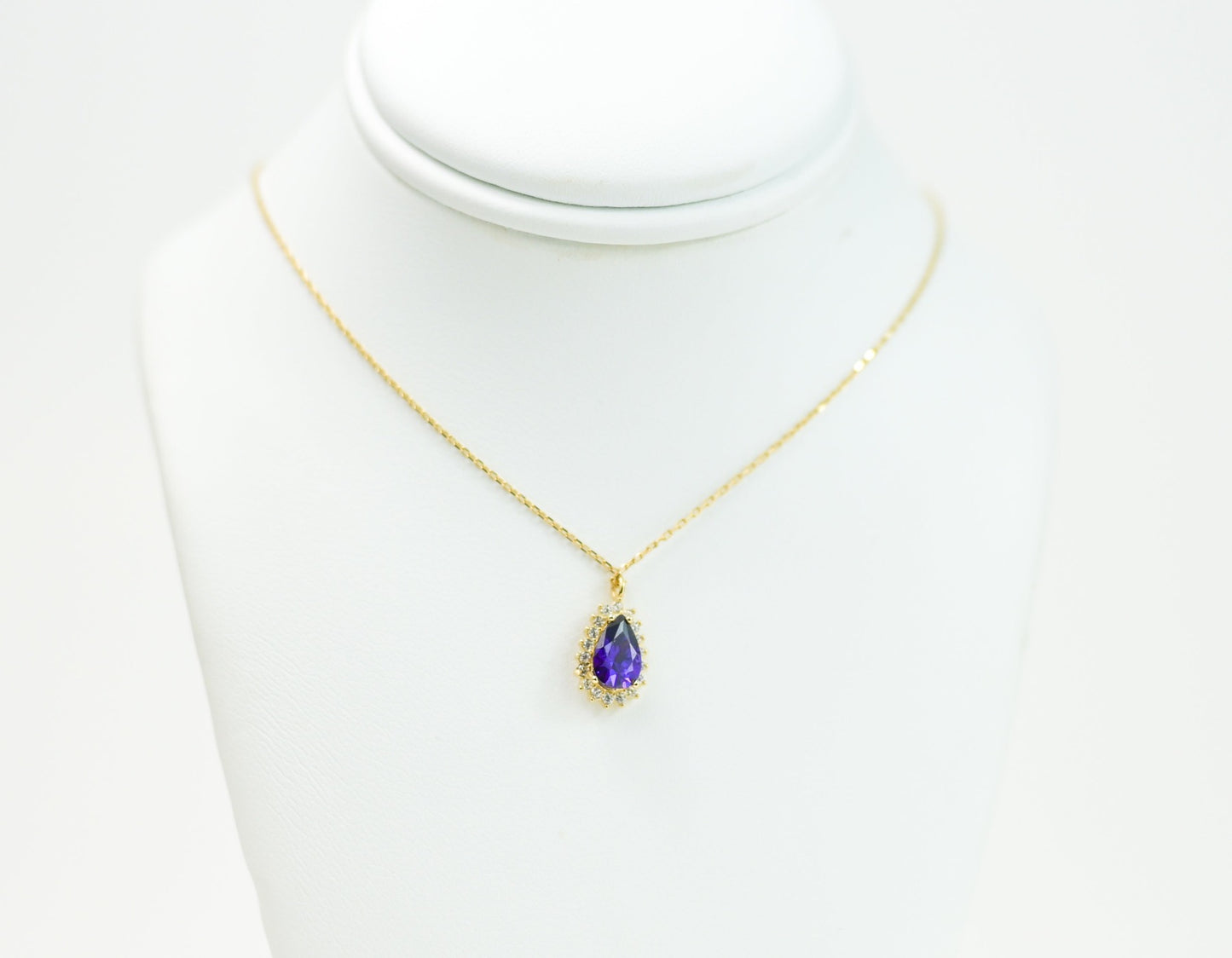 Purple Zirconia stone Necklace