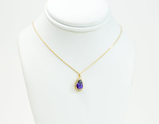 Purple Zirconia stone Necklace