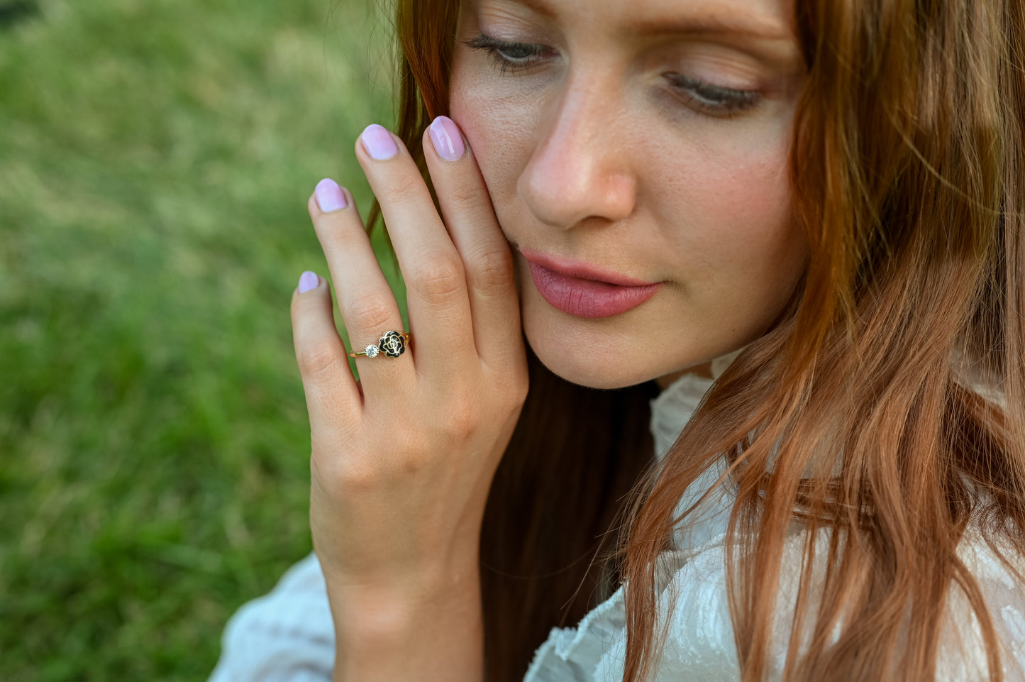 Ring Black Rose