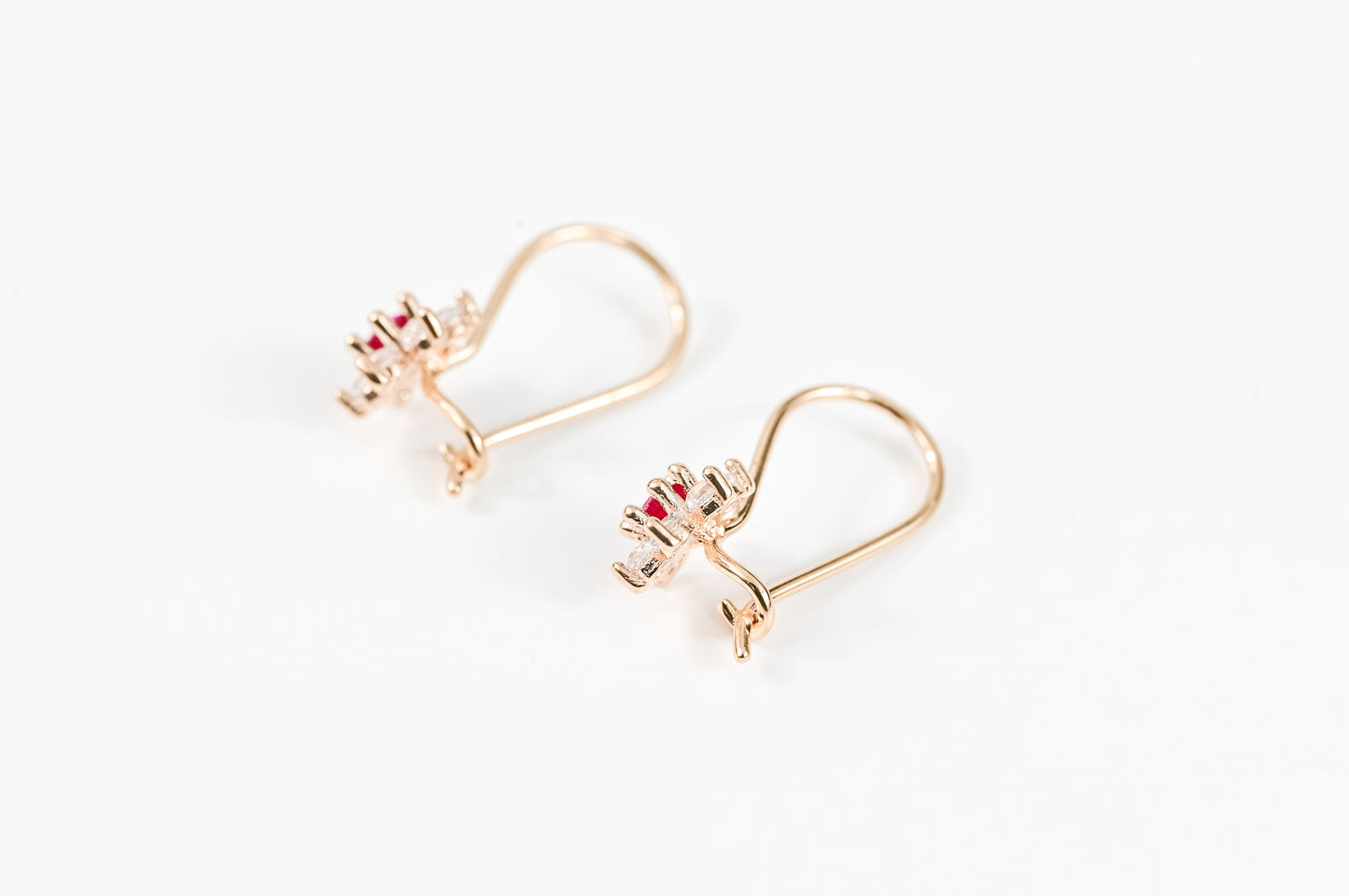 Kids Earrings Pink Flowers