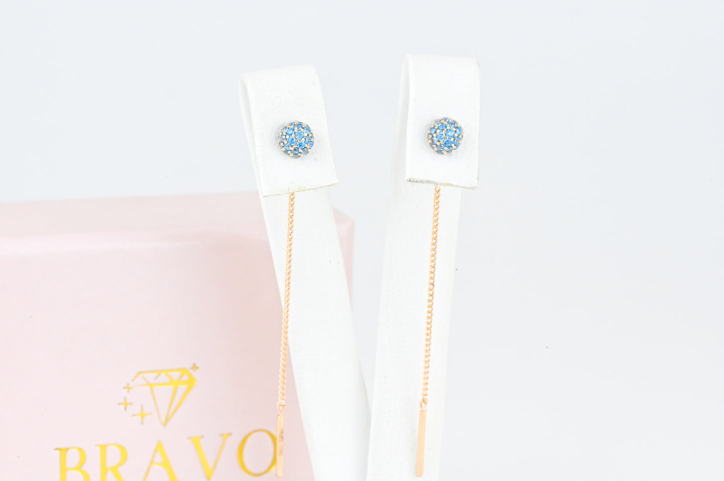 Blue Thread Earrings