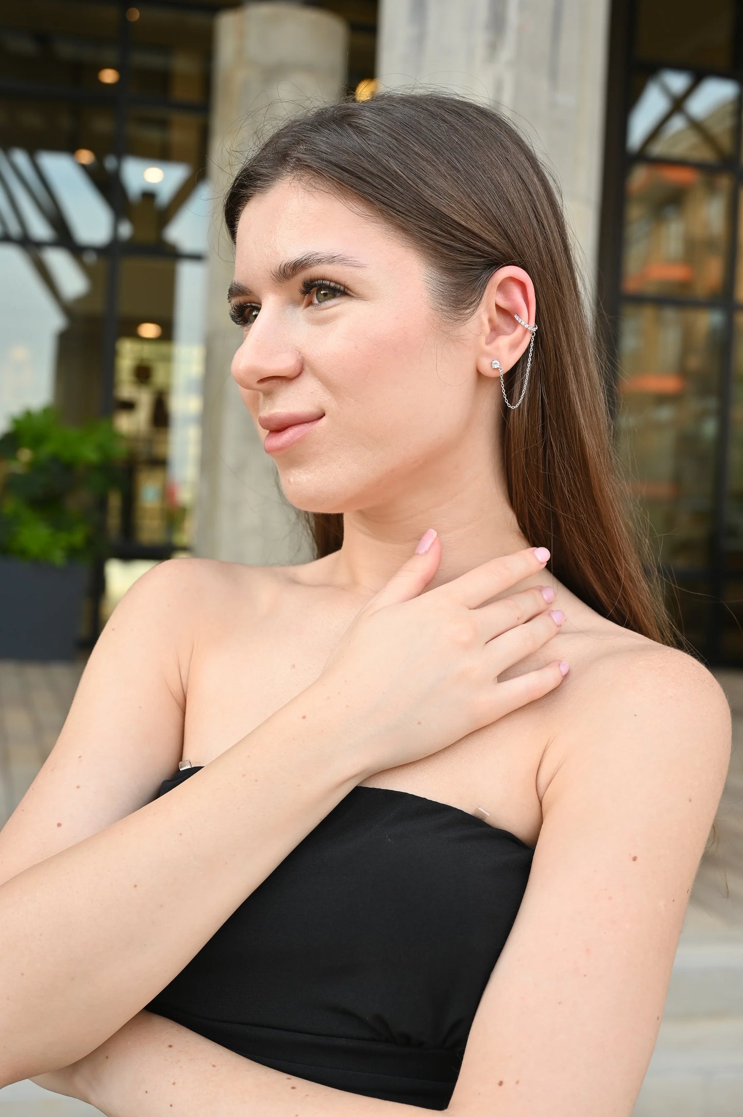 Silver Earrings Cuff