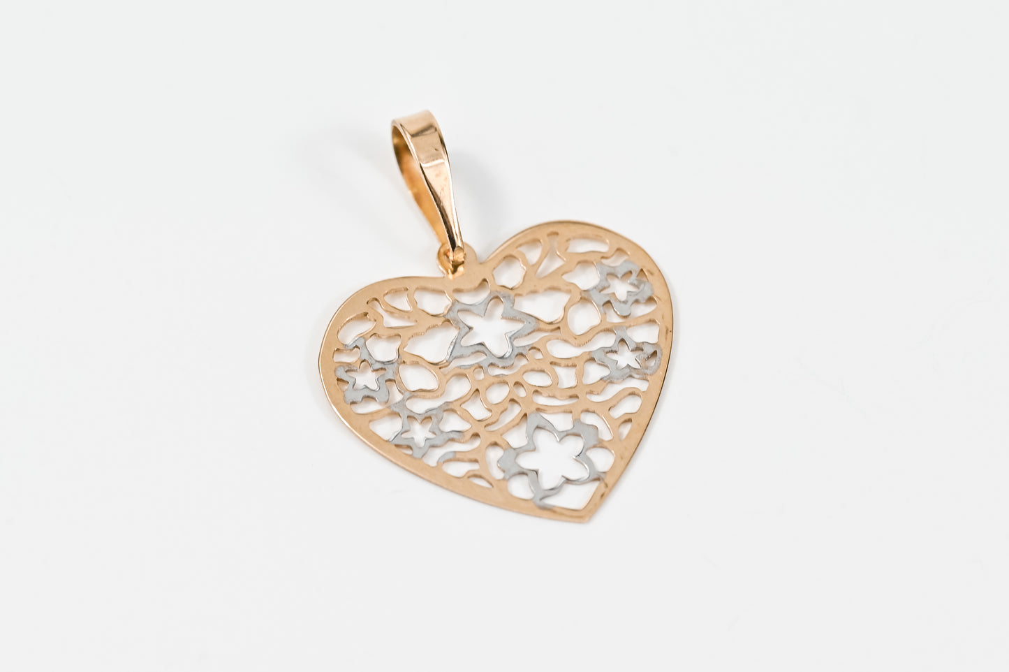 Pendant LOVE White&Rose Gold