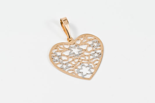 Pendant LOVE White&Rose Gold