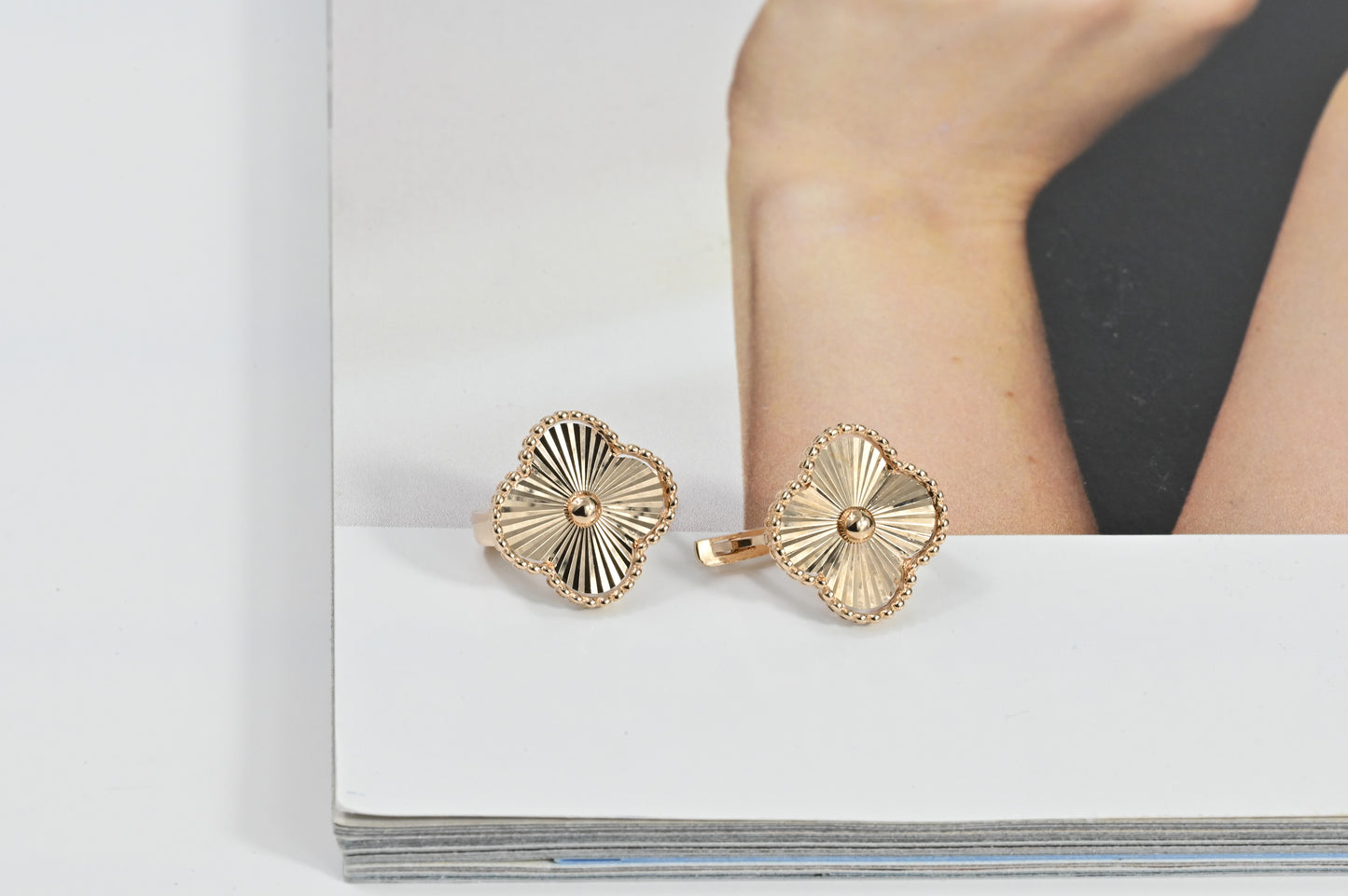 Earrings Gold clover
