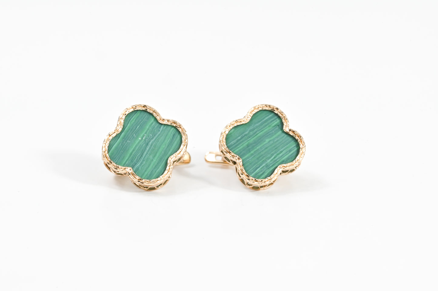 Clover Malachite Earrings