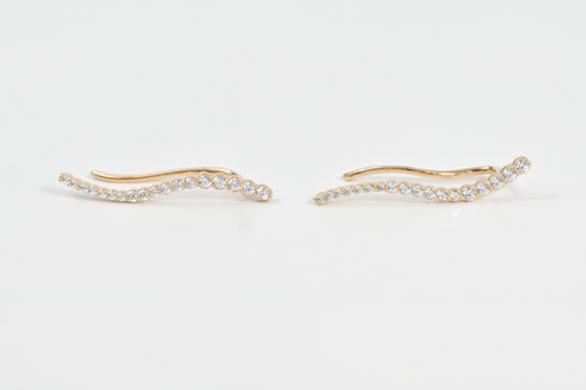 Cuff Earrings with Zirconia stones