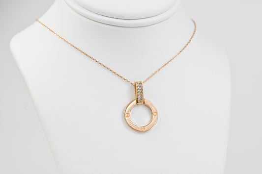 Necklace Circle Rose Gold