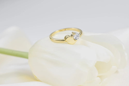 Ring Heart Yellow Gold