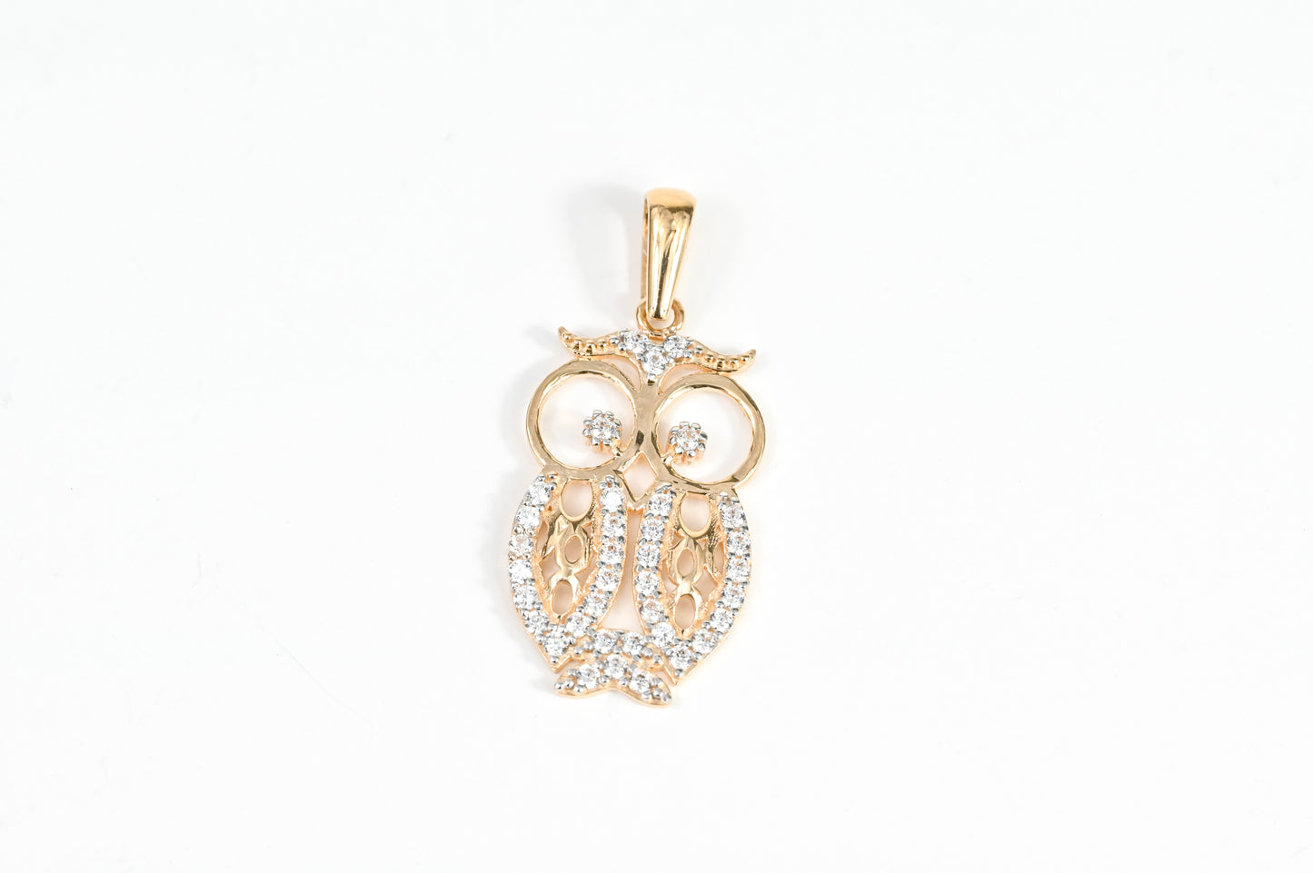 Pendant Owl with Zirconia stone