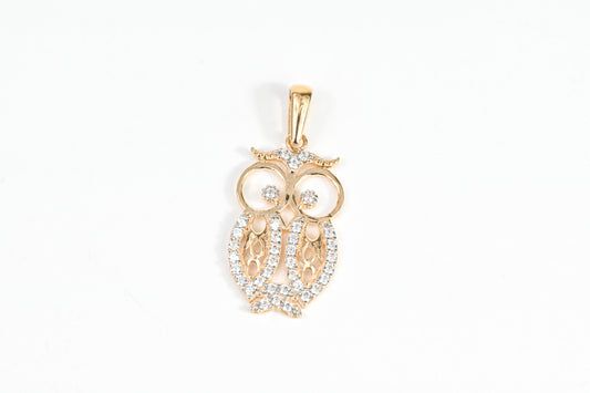 Pendant Owl with Zirconia stone