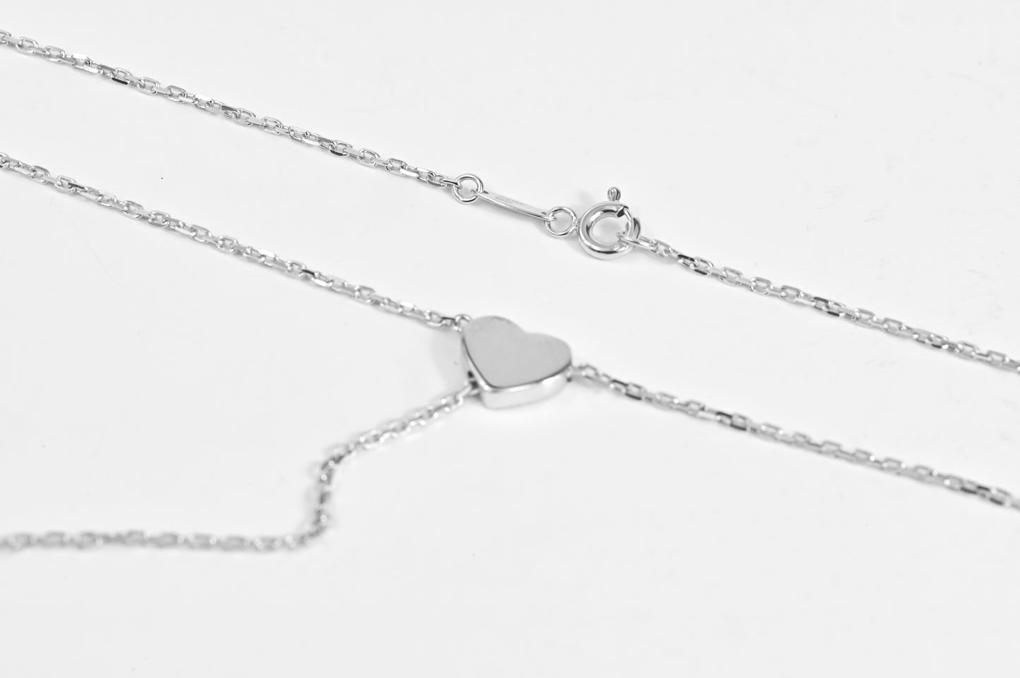 Necklace Tie Love White Gold