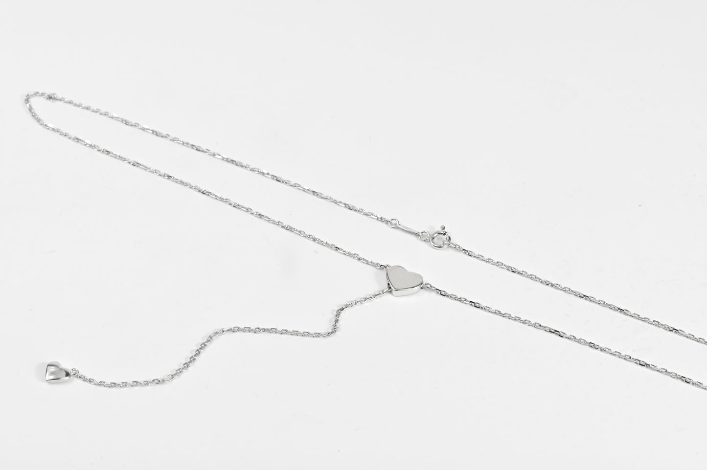 Necklace Tie Love White Gold