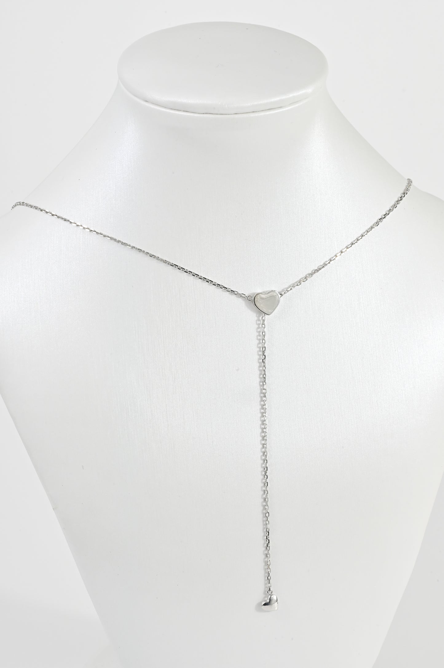 Necklace Tie Love White Gold