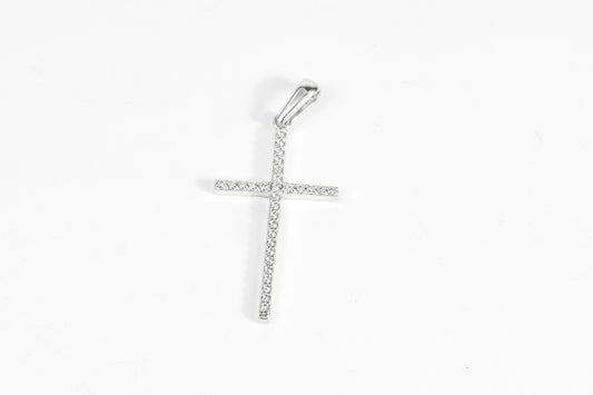 White Gold Cross Pendant