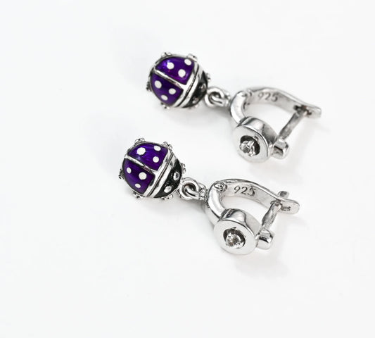 Kids Earrings with Sapphire Silver