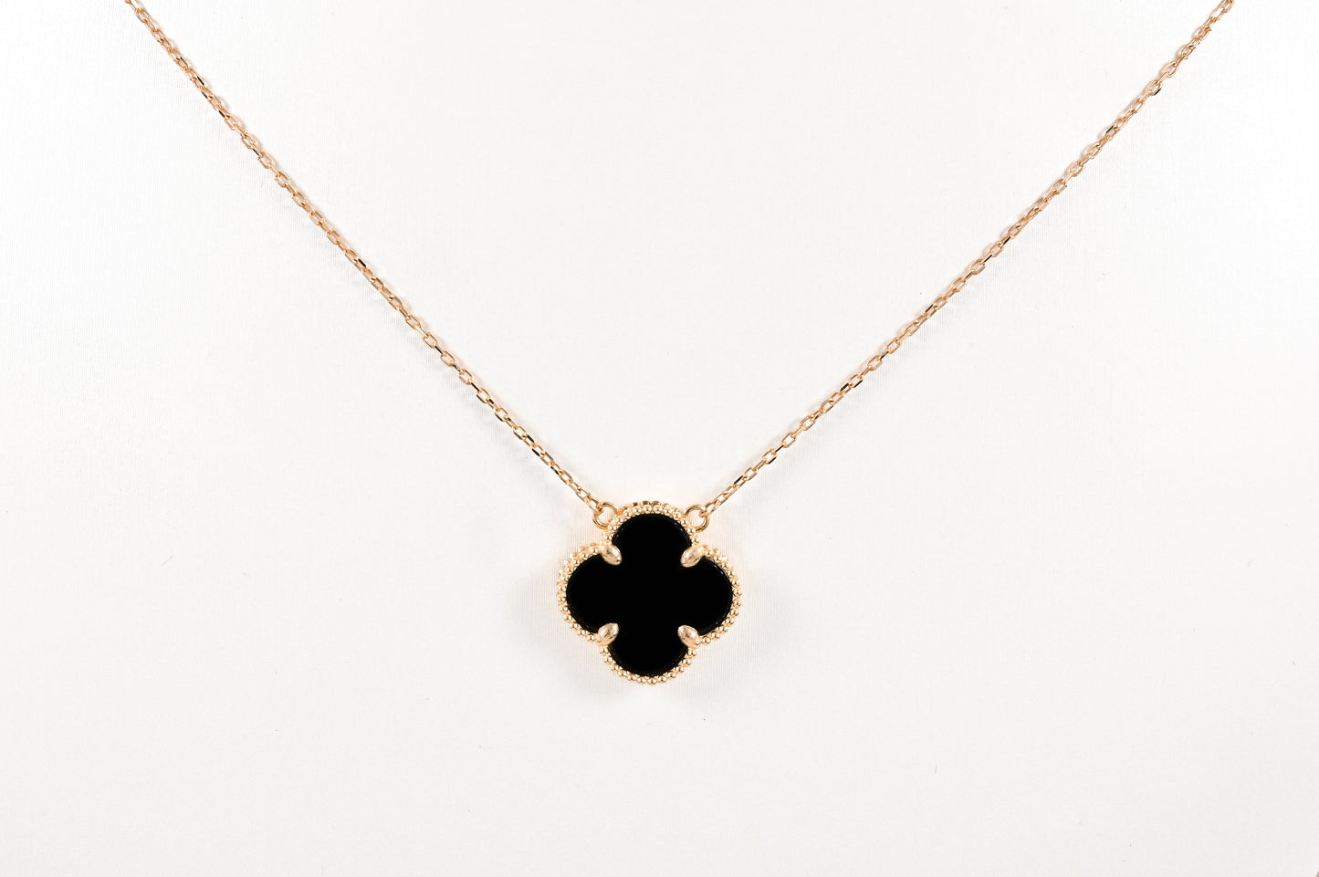 Onyx clover Necklace