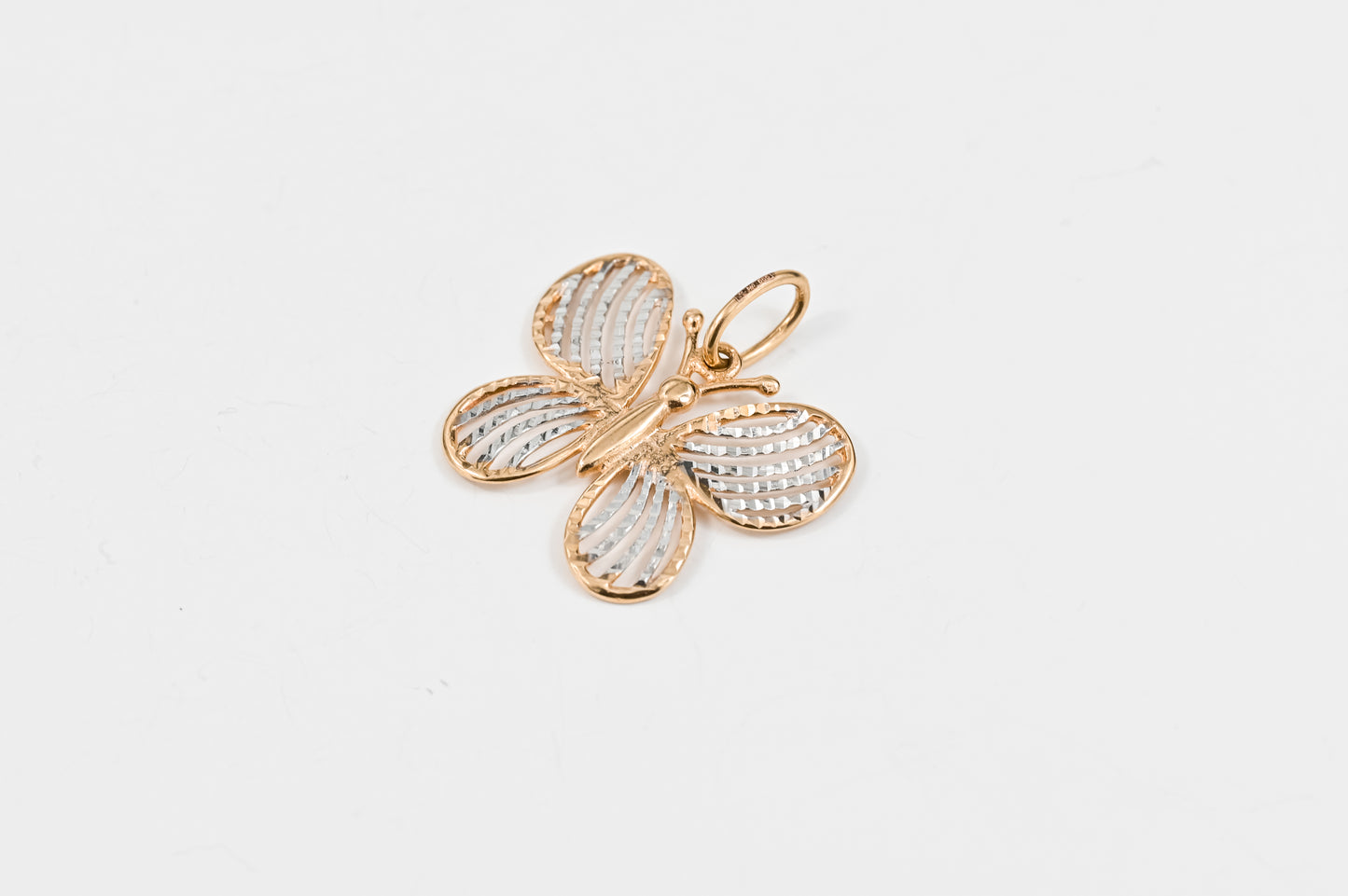 Pendant Butterfly White&Rose Gold