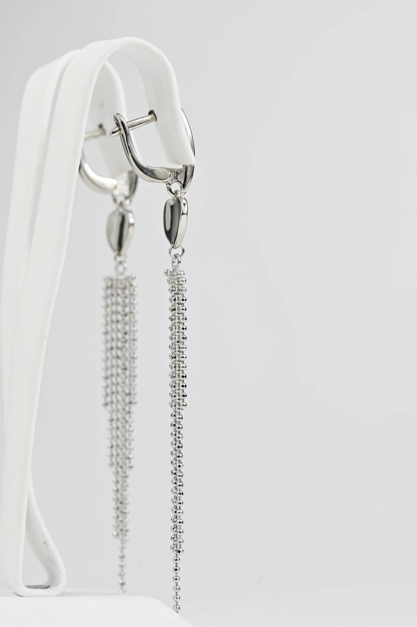 Silver Dangle Earrings Hearts