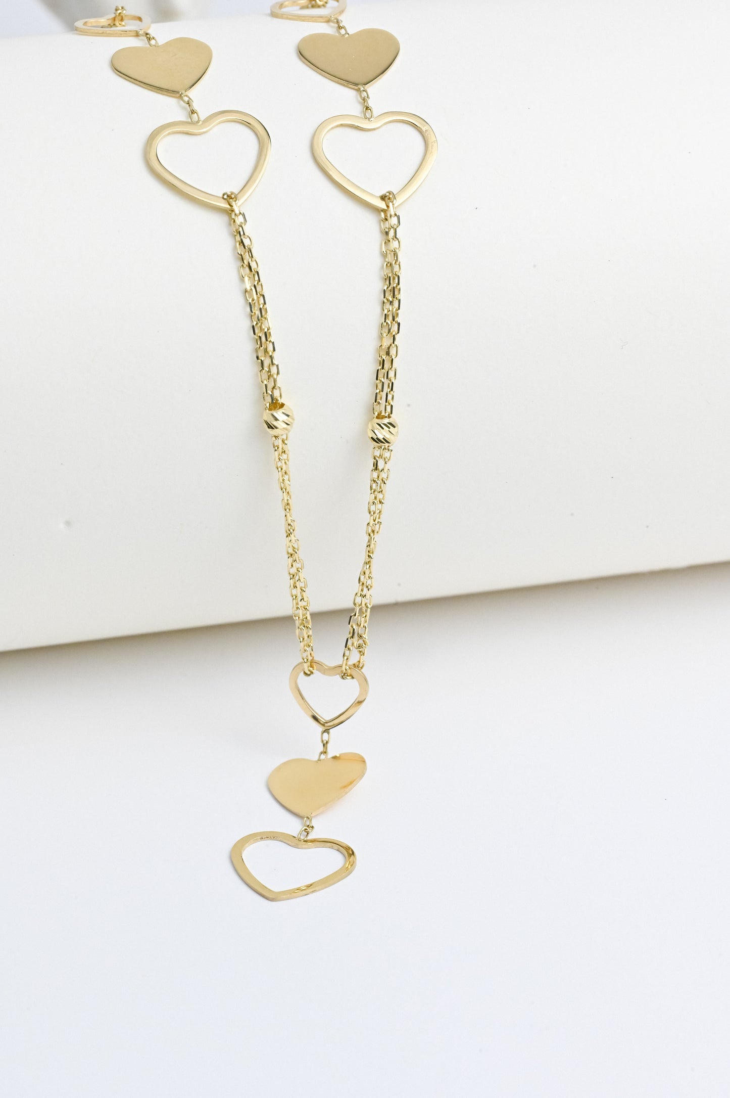 Necklace Hearts Yellow Gold