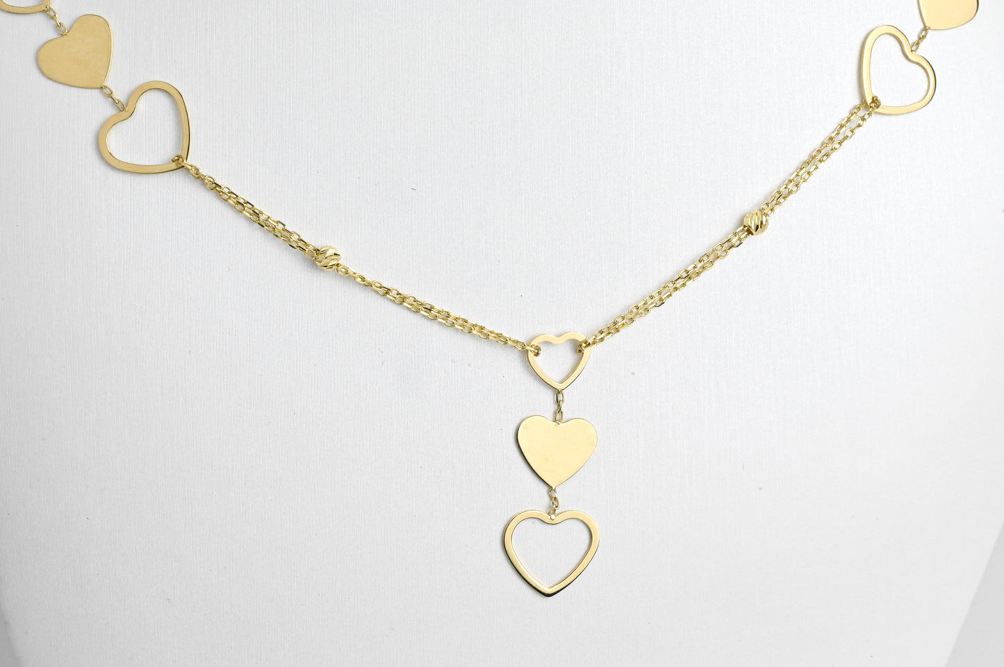 Necklace Hearts Yellow Gold