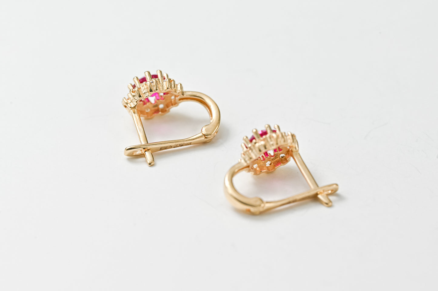 Kids Earrings Pink stone