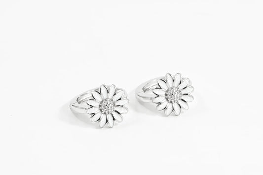 Silver Kids Earrings Flowers