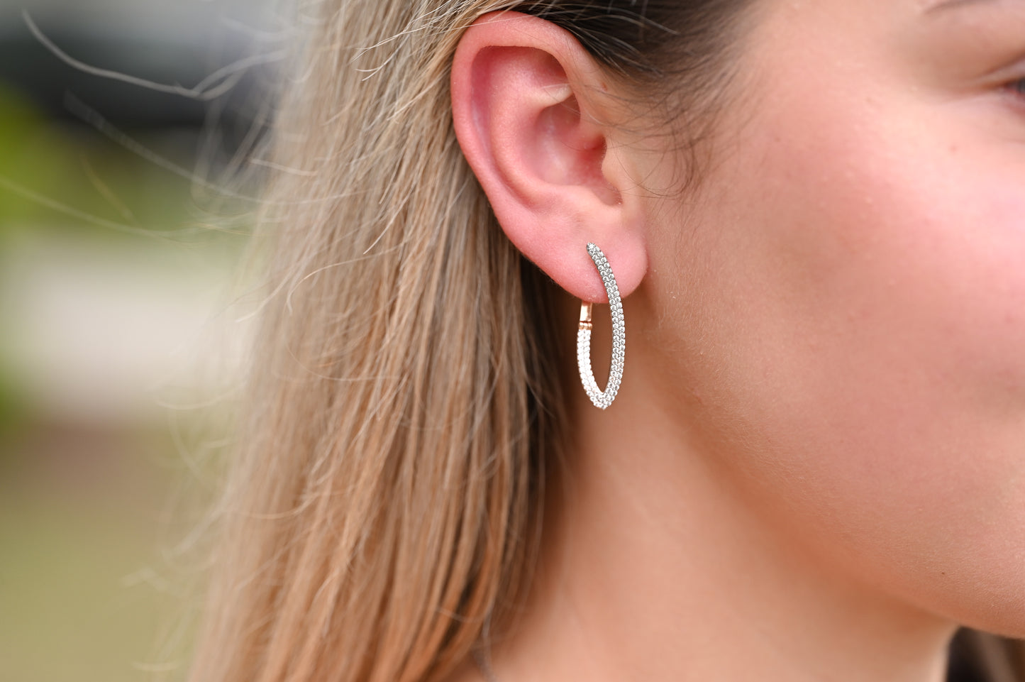 Zirconia stones Gold Earrings