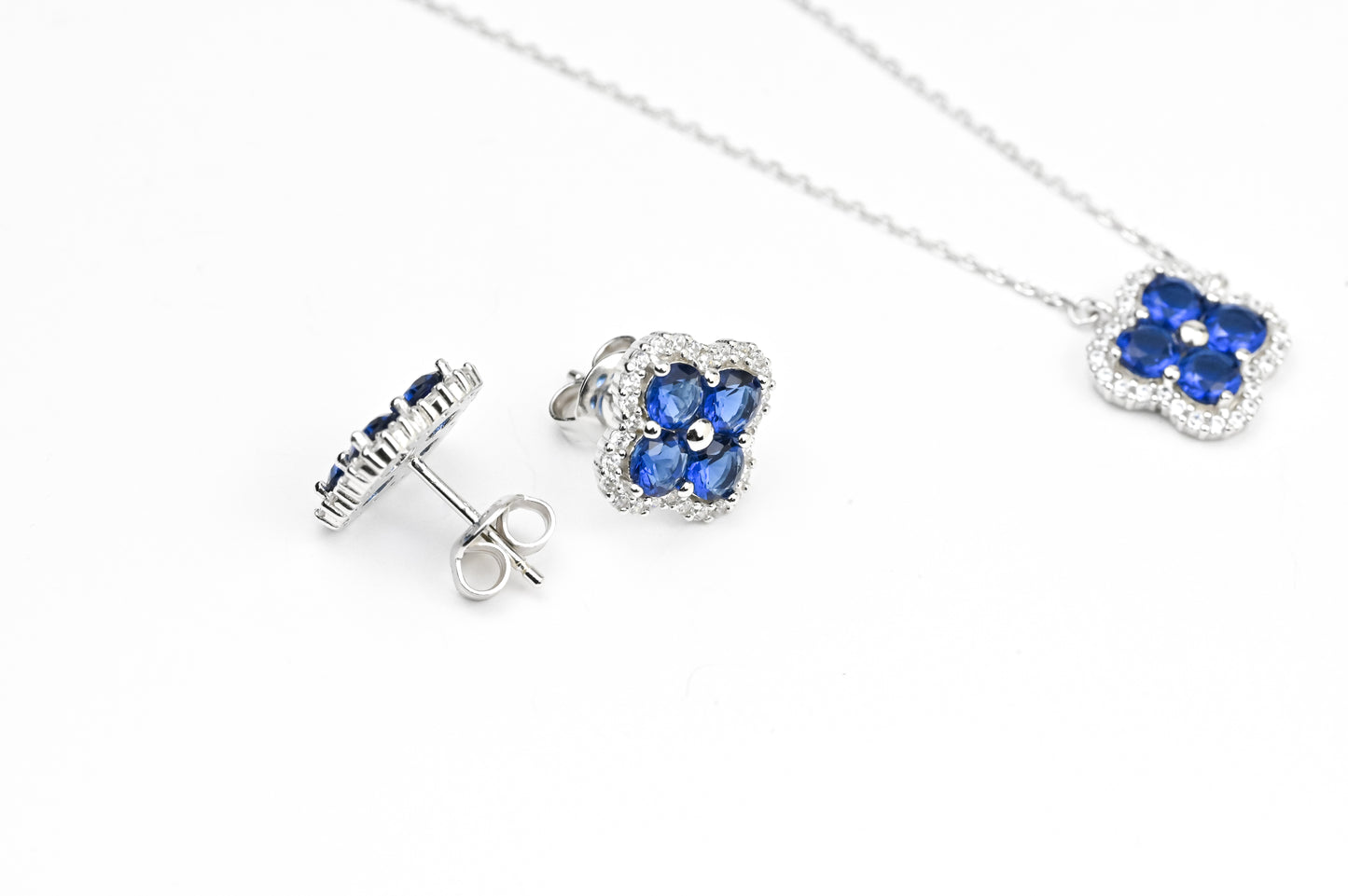 Blue Clover Silver Set