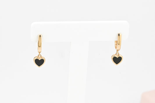 Black Hearts angle Earrings