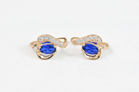 Kids Earrings with Blue stone