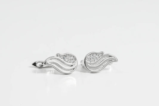 Silver Kids Earrings Angel English lock