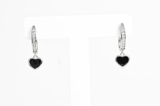 Silver Kids Earrings Love